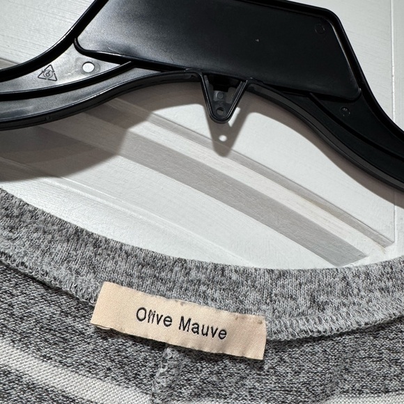 Olive Mauve Striped Skirt + Top Set - Picture 3 of 4